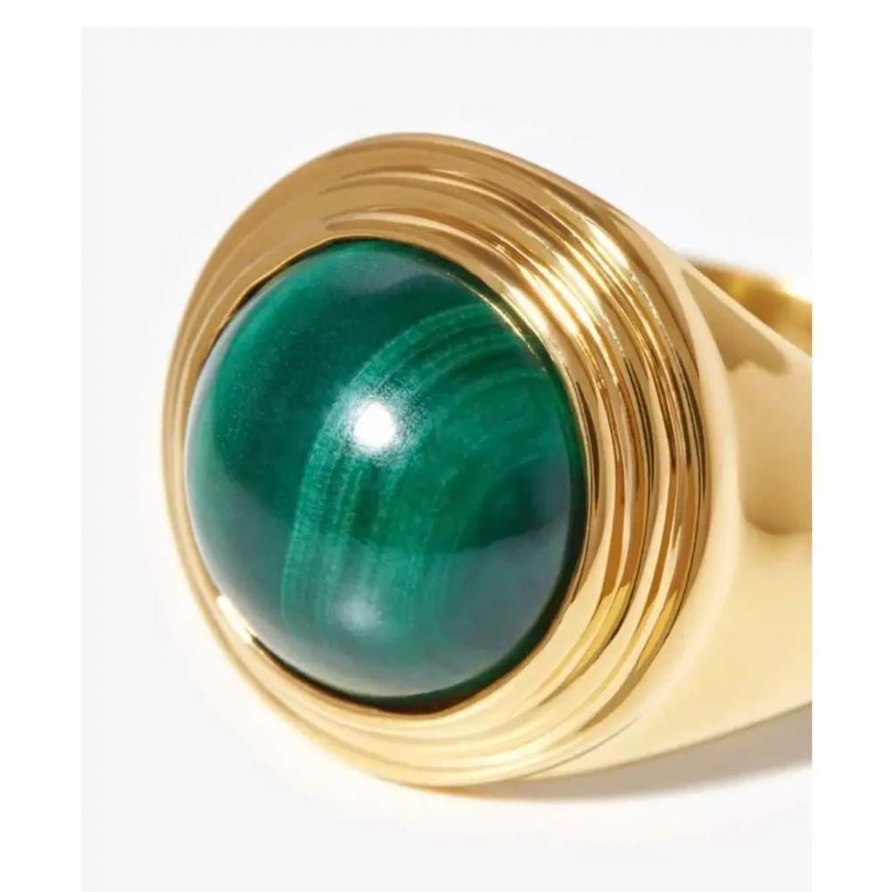 Missoma Malachite Ring Size 8